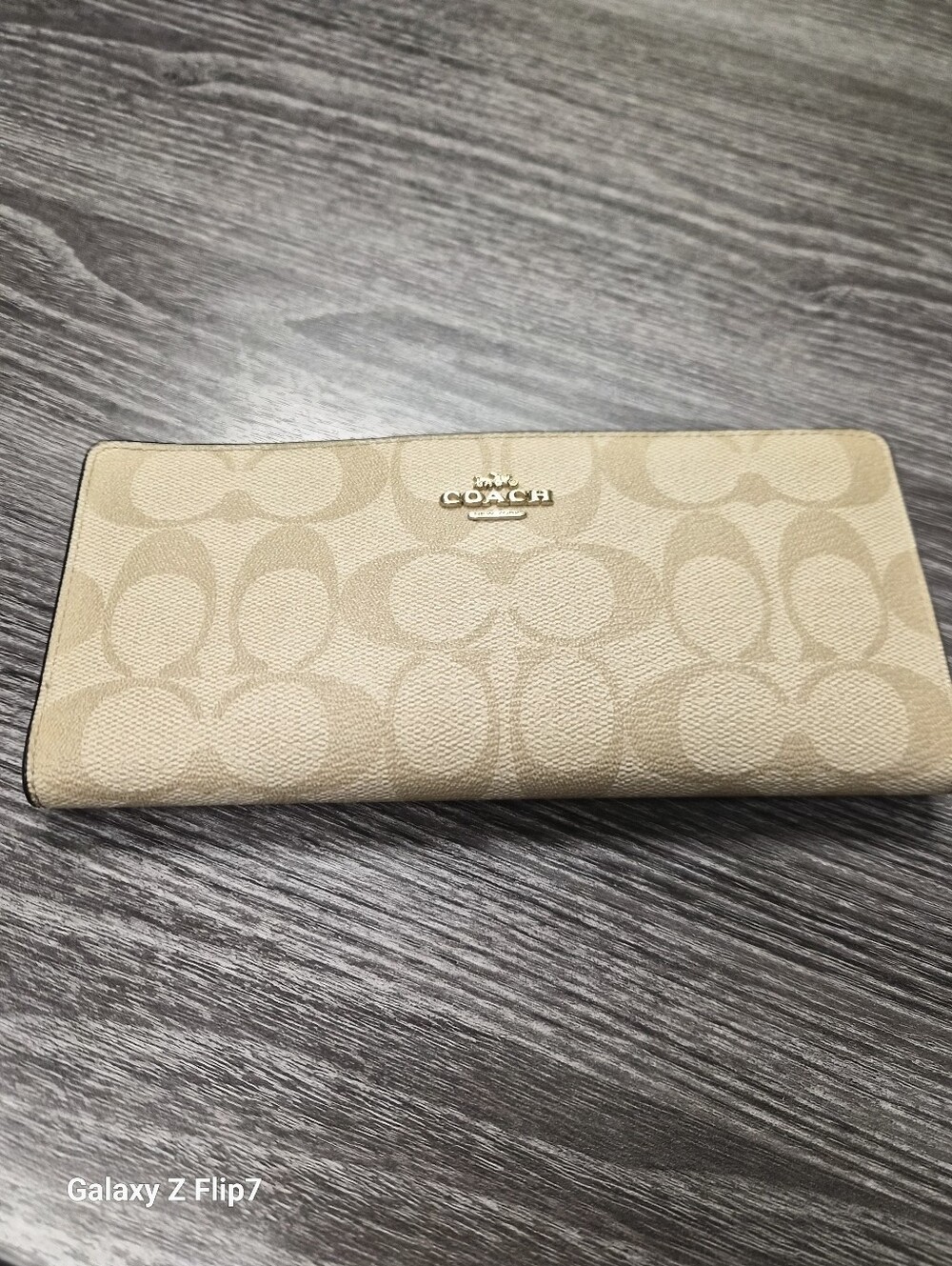 Coach Beige Signature Wallet
